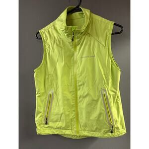 Vineyard Vines Women's Athletic Reflective Windbreaker Vest Lime Green XS
